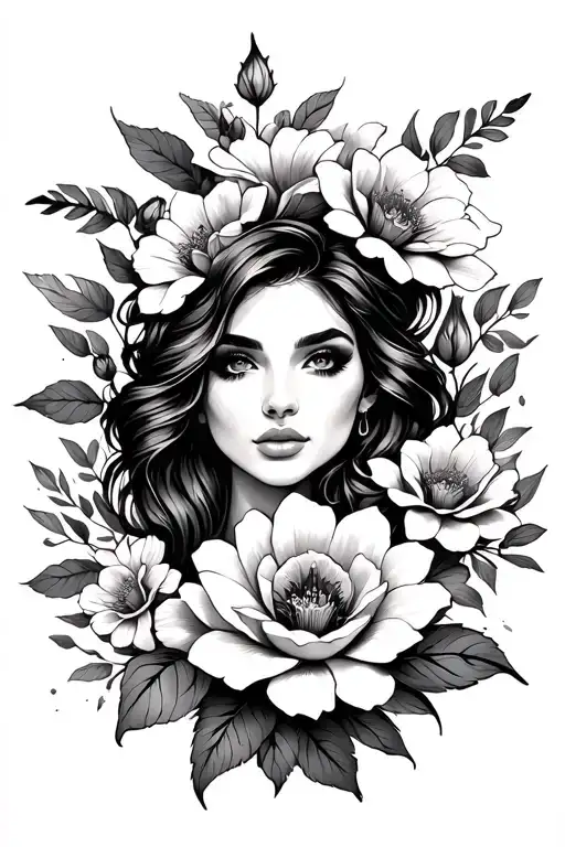 feminism, women empowerment, flowers, healing societal standards, strong women, beautiful. tattoo design idea