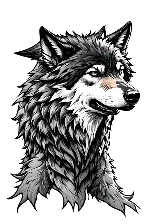 A LONE WOLF OF FREEDOM LOYALTY STRENGTH FAITH BIG DREAMS  PATHWAY CREATES OWN WAY TO RISE ALWAYS IN BAD TIMES THE BEAST  tattoo design idea