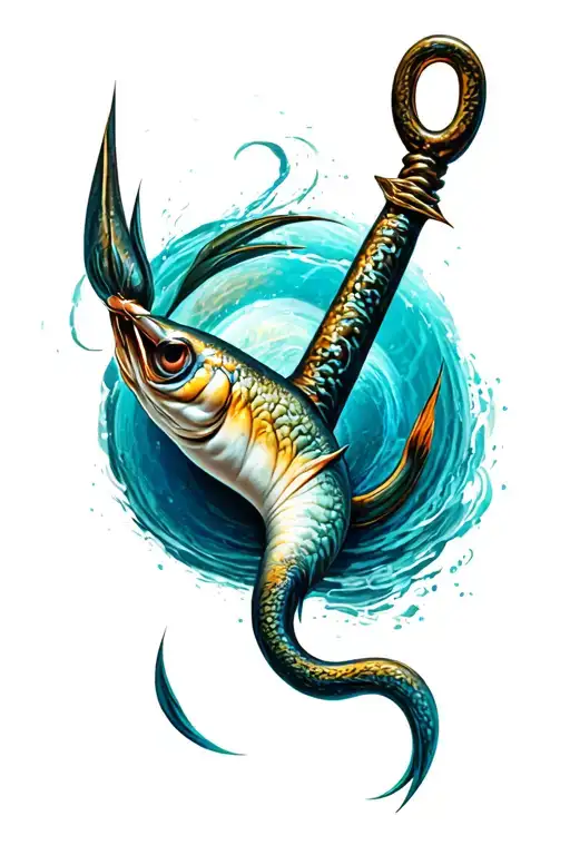 Guam hook morph tattoo design idea