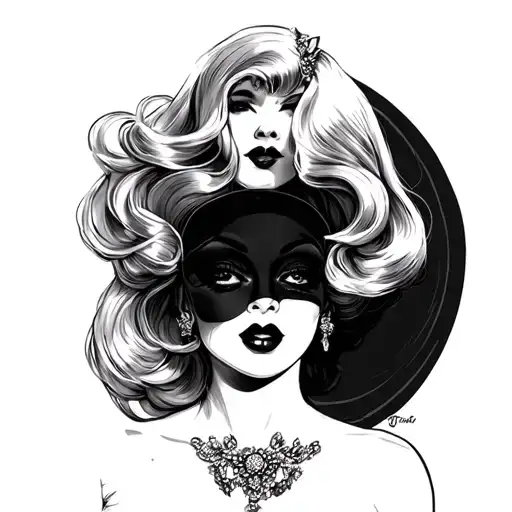 sissy bimbo pinup tattoo design idea