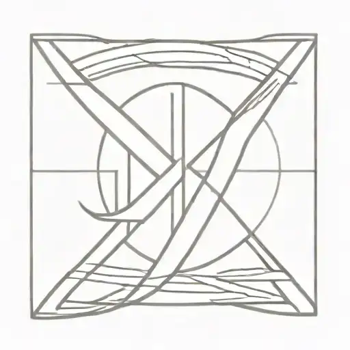 A minimalist design of a martial arts black belt intertwined with a Christian cross symbol tattoo design idea