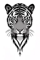 tiger face tattoo design idea