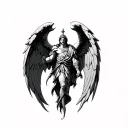 st Michael with Nordic mythology tattoo design idea