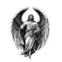 st Michael with Nordic mythology tattoo design idea