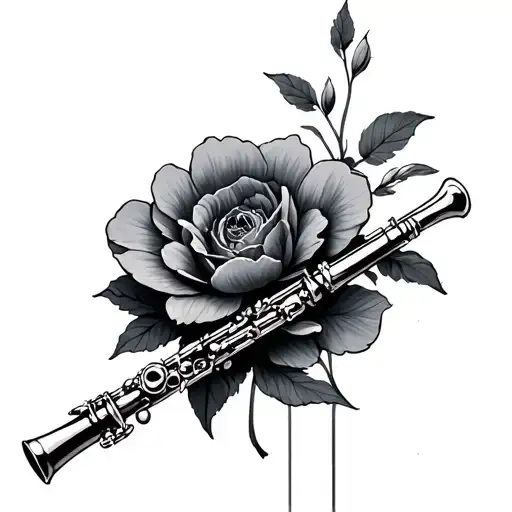Flute tattoo design idea