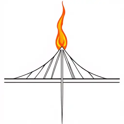 Burning Bridge tattoo design idea