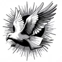 holy bible dove fusion design combining tattoo design idea