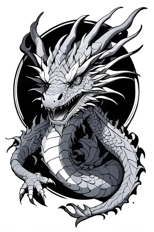 Search Dragon tattoo design idea