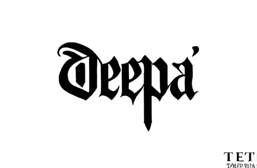 "Deepa " tattoo design idea
