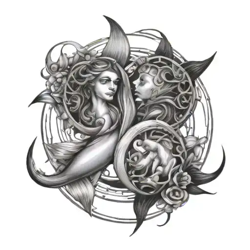 pisces, virgo, scorpio tattoo design tattoo design idea