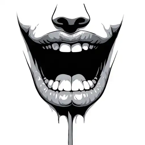 Throat tattoo design idea