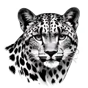 snow leopard tattoo design idea