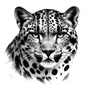 snow leopard tattoo design idea