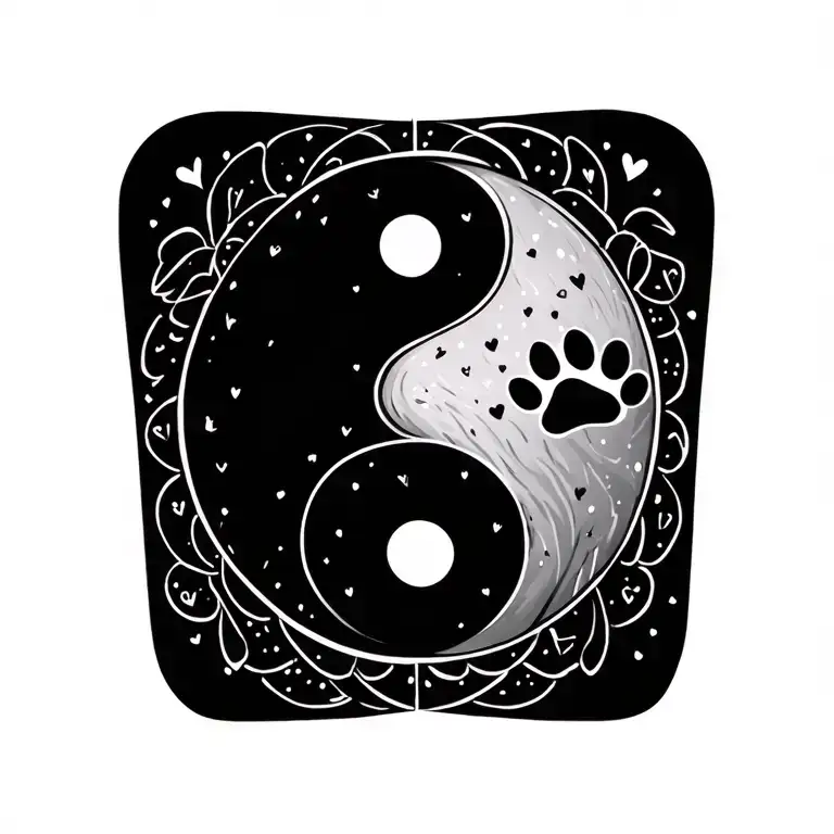 I need a small yin yang… I have a pet I need paw and his dob is on 25. I had a love which is one sided but his birthday  tattoo design idea