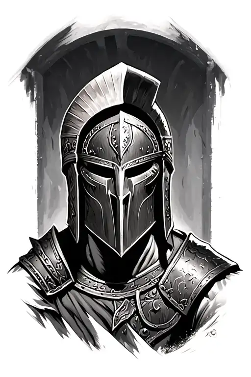 spartan warrior tattoo design idea