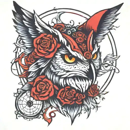 freedom, breaking societal norms, not giving up, fingnyour own tribe, strength, night owl or lone wolf tattoo design idea