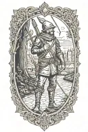 robin hood tattoo design idea