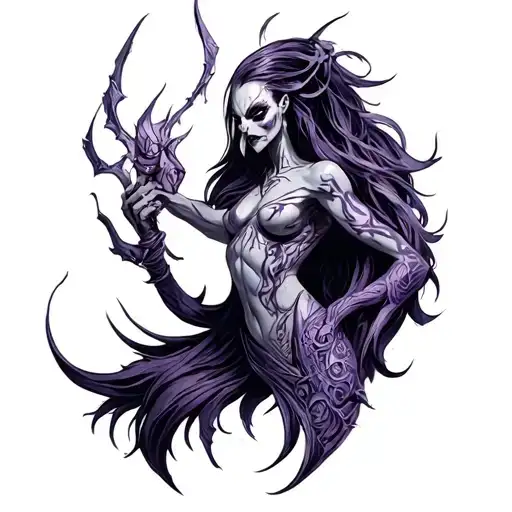 Slaanesh tattoo design idea