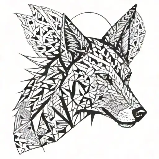 tattoo for a man, modern, from Venezuela, use celtas symbols, reflective, I'm a dreamer, professional, an alpha wolf,  tattoo design idea