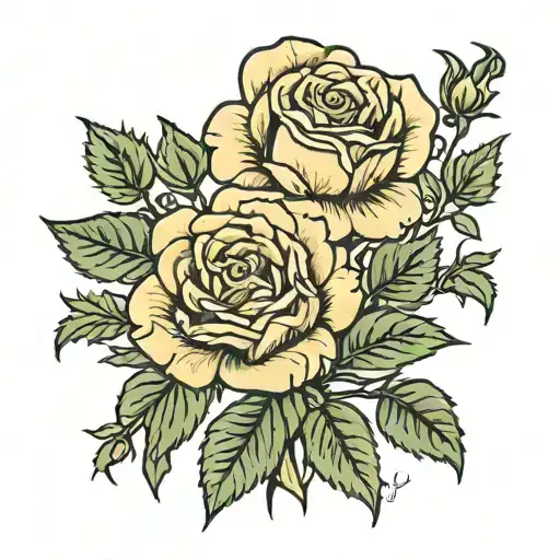 roses irish wildflowers blonde mac cumhaill tattoo design idea