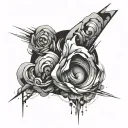 overthinking abstract tattoo design idea