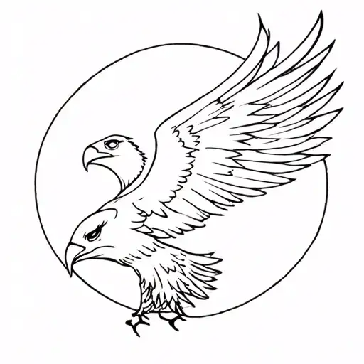 MARS GOD OF WAR WITH WHITE HAWK tattoo design idea