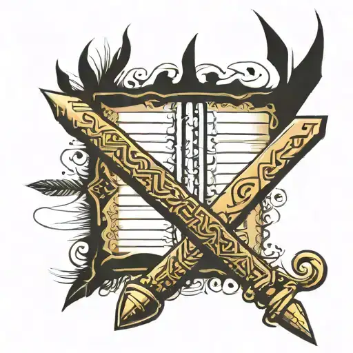 ogham writing letters CIT tattoo design idea