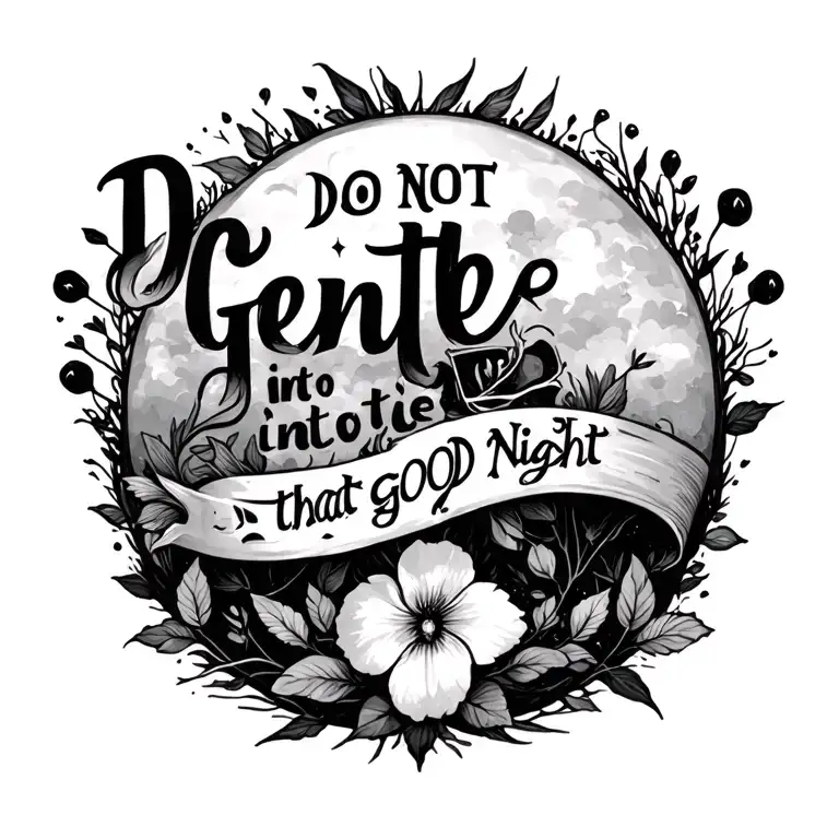 Do Not Go Gentle into that good night tattoo design idea