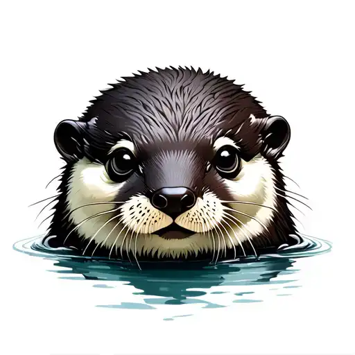 otter tattoo design idea