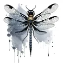 Semicolon Dragonfly tattoo design idea