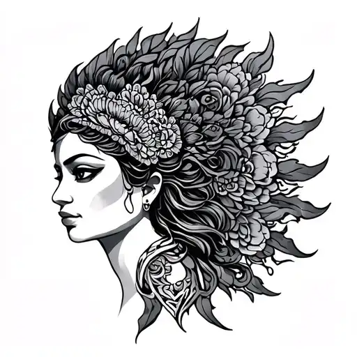 Nu Wa goddess tattoo design idea
