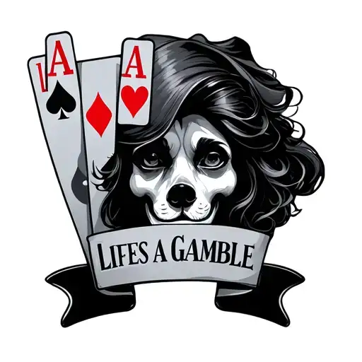 Lifes A Gamble tattoo design idea