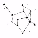 Ursa Major constellation with stars tattoo design idea