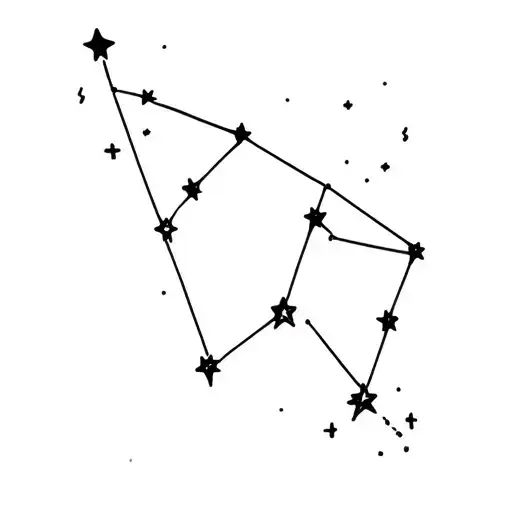 Ursa Major constellation with stars tattoo design idea