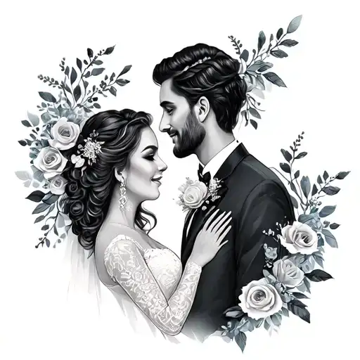 Wedding Anniversary tattoo design idea