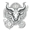 Taurus Aries Virgo symbol incorporated tattoo design idea