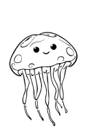 🪼 jelly fish outline tattoo just.like this emoji only.outline tattoo design idea