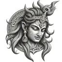 shiva trident tattoo design idea