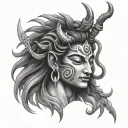 shiva trident tattoo design idea