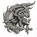 shiva trident tattoo design idea