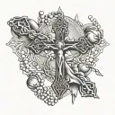 rosary cross faith  tattoo design idea