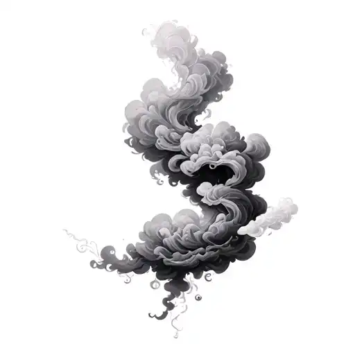 Filler Clouds and Smoke tattoo design idea