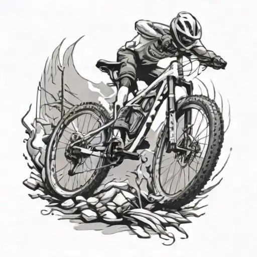 mtb trial tattoo design idea