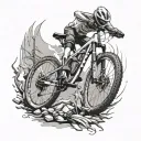 mtb trial tattoo design idea