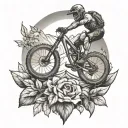 mtb trial tattoo design idea