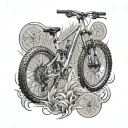mtb trial tattoo design idea