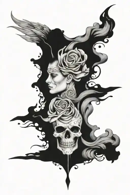 duality tattoo design idea