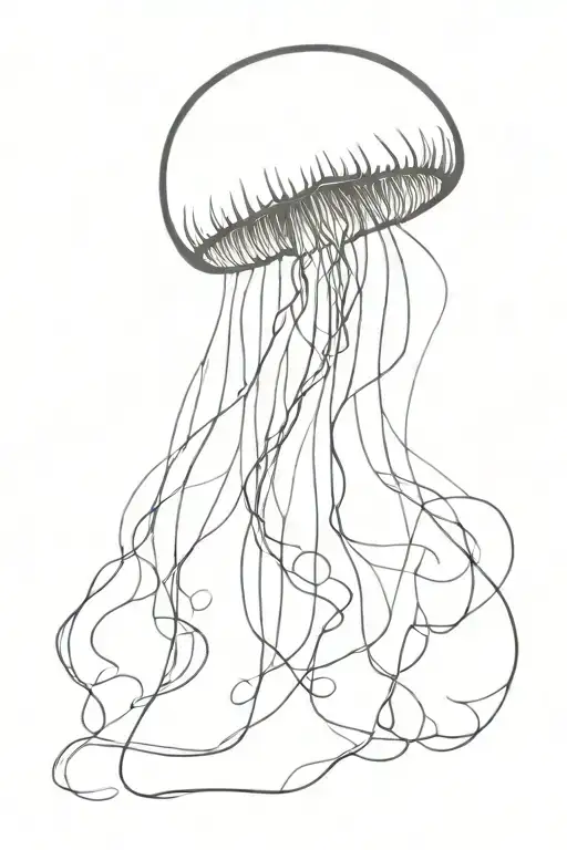 jelly fish tattoo design idea