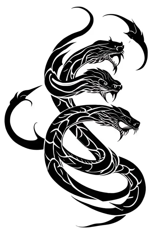 Jormungandr snake tattoo design idea