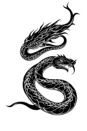 Jormungandr snake tattoo design idea